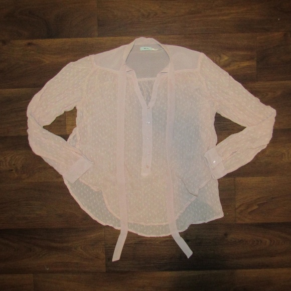 Kimchi Blue Tops - Kimchi Blue Top Blouse Pink Sz Small Long Sleeve